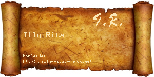 Illy Rita névjegykártya